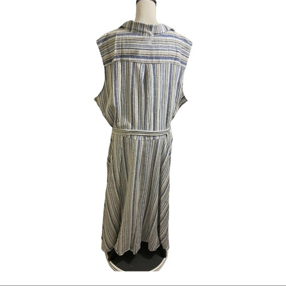 Women Within button down belted linen dress. 34W plus size new no tags - Picture 6 of 10